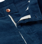 Story Mfg. - Indigo-Dyed Organic Cotton-Corduroy Trousers - Blue