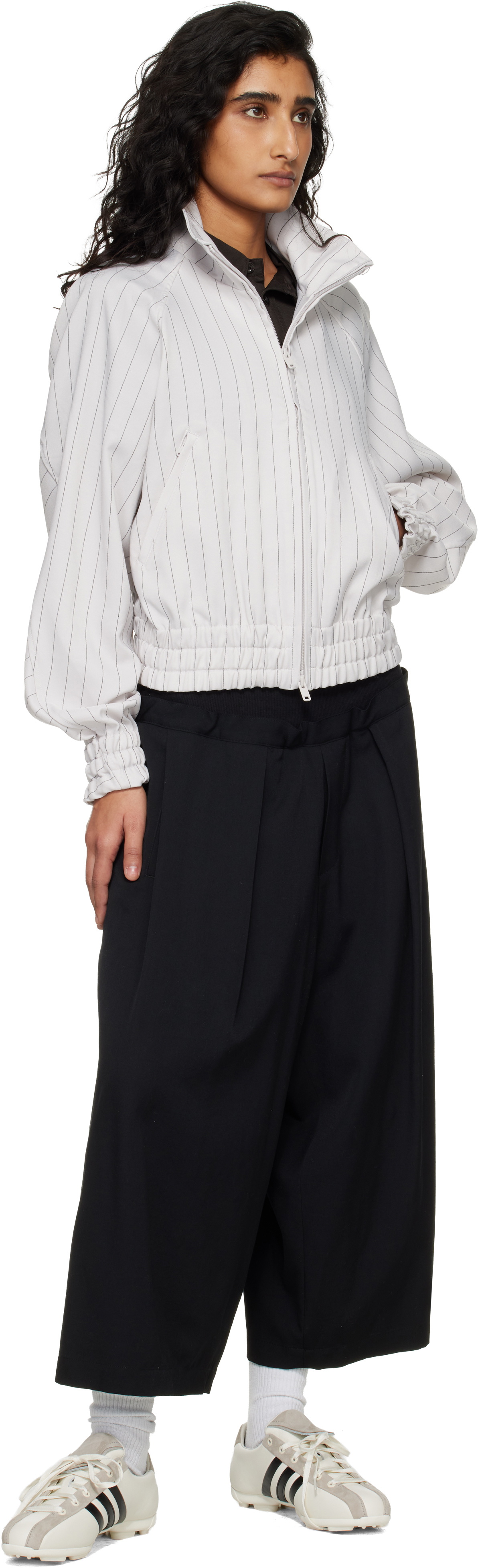 Y-3 Off-White Pinstripe Sport Uniform Jacket