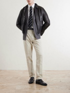 Dunhill - Tapered Cotton-Blend Twill Trousers - Neutrals