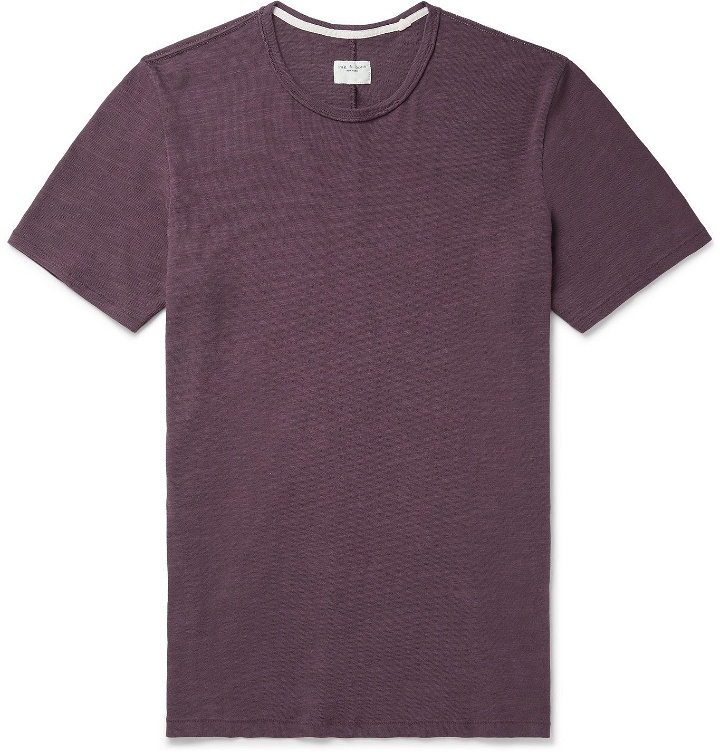 Photo: RAG & BONE - Flame Cotton T-Shirt - Purple