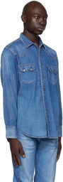 The Letters Blue Classic Western Denim Shirt