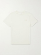 A.P.C. - Oliver Logo-Embroidered Cotton-Jersey T-Shirt - Neutrals