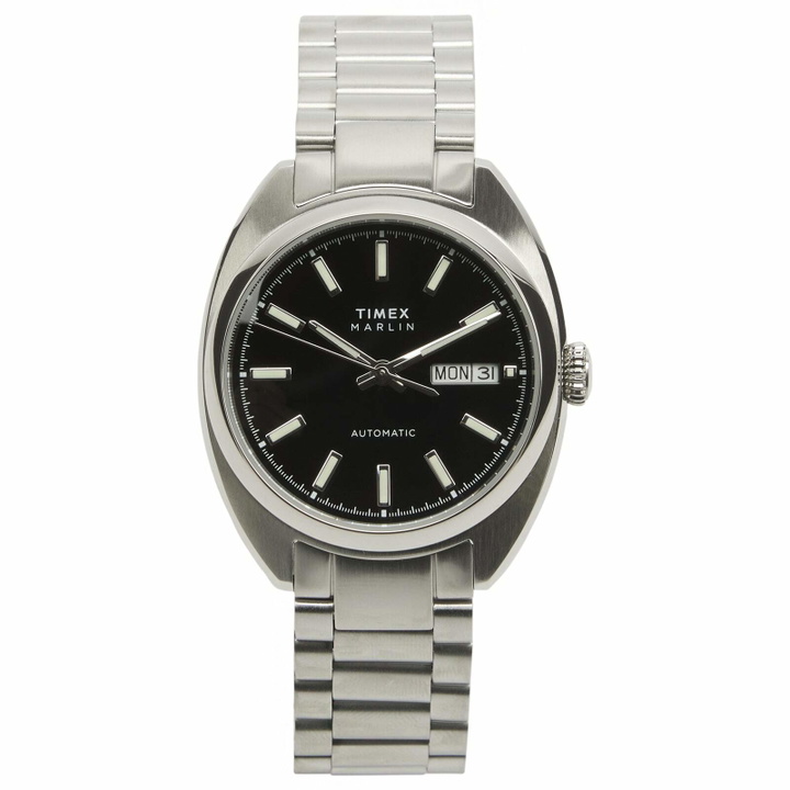Photo: Timex Marlin Draper Automatic Watch in Silver 