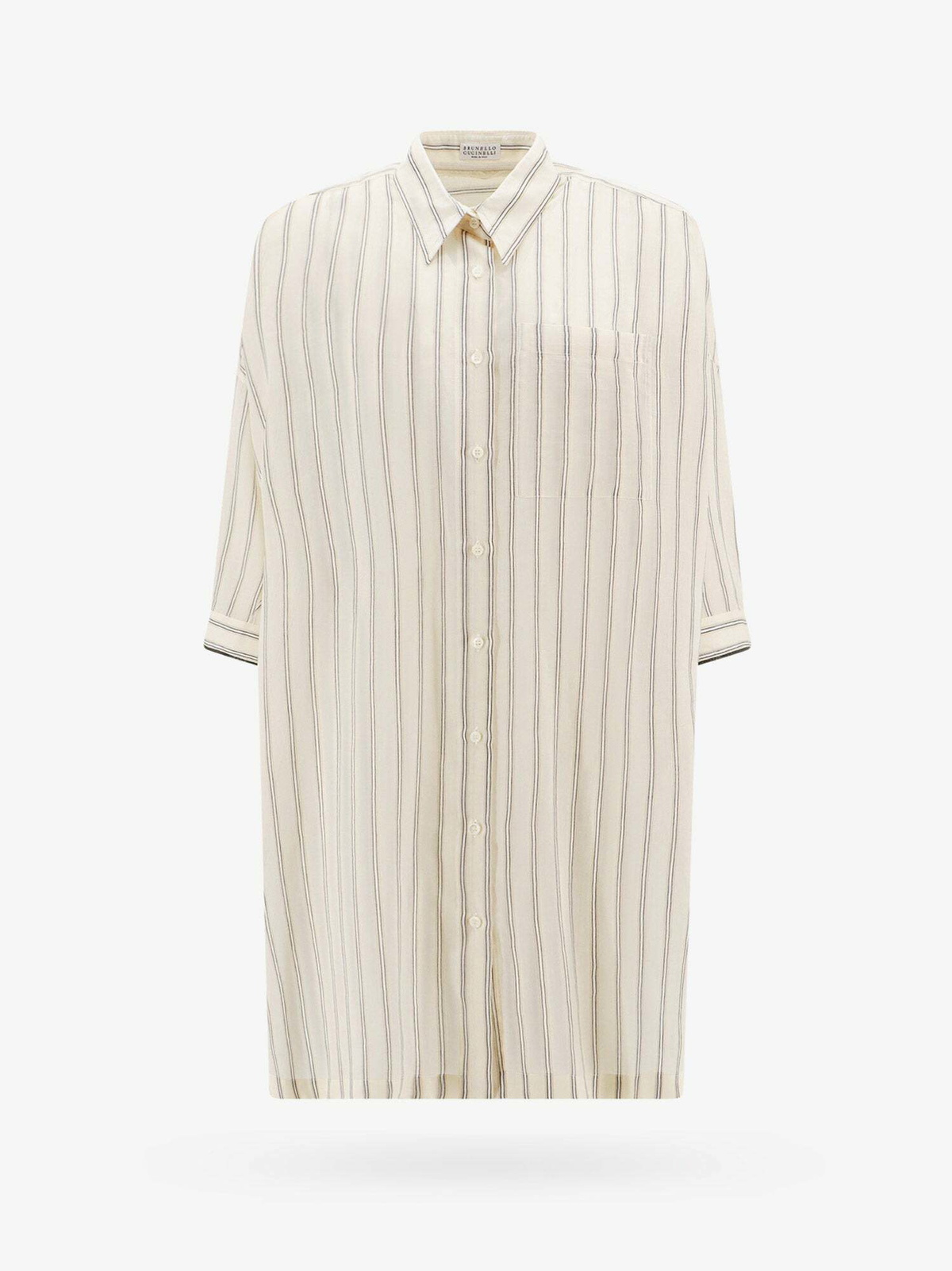 Brunello Cucinelli Beige Silk T-shirt main image 0
