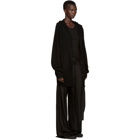 Ann Demeulemeester Black Wool Lomo Hoodie