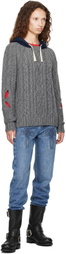 Stefan Cooke Gray Cable Hoodie