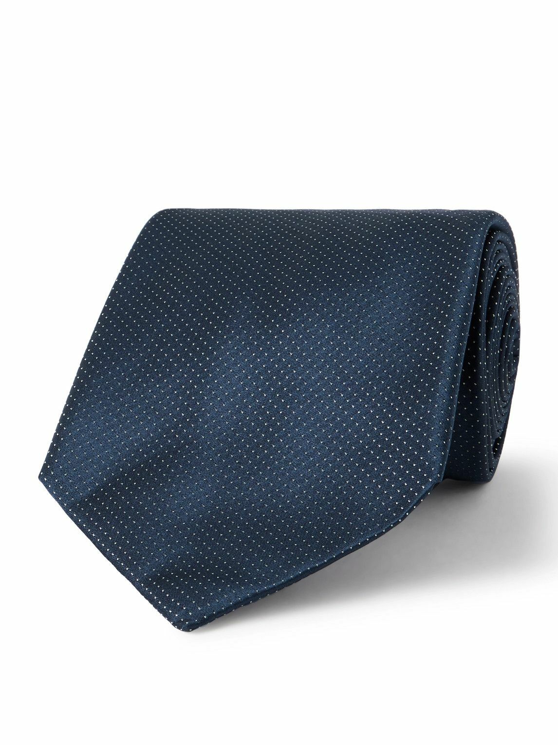 Anderson & Sheppard - 9cm Pin-Dot Silk-Jacquard Tie