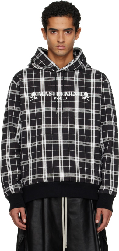 Photo: MASTERMIND WORLD Black Plaid OG Logo Hoodie