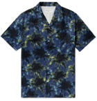 Officine Generale - Camp-Collar Printed Cotton Shirt - Navy