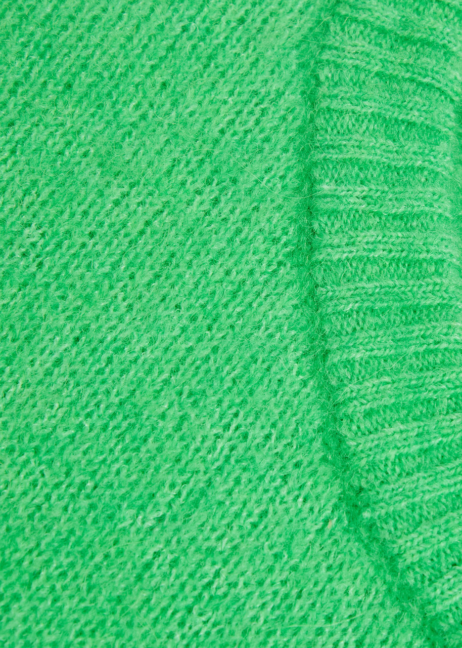 American Vintage Vitow Brushed Alpaca and Wool-blend Vest Green