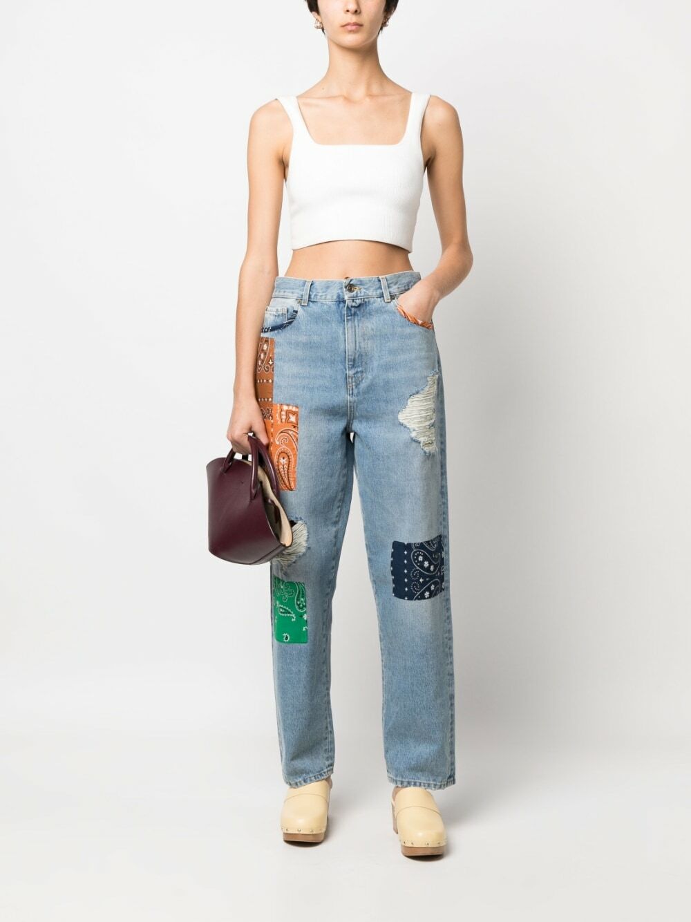 ALANUI - Patchwork Denim Jeans