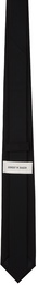 Ernest W. Baker Black Embroidered Tie