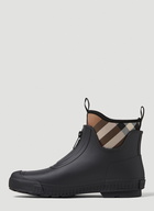 Flinton Check Rain Boots in Black