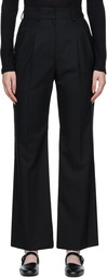 Mame Kurogouchi Black Pleated Trousers