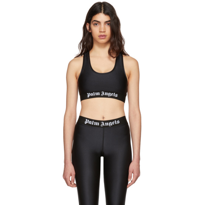 Photo: Palm Angels Black Logo Band Sports Bra