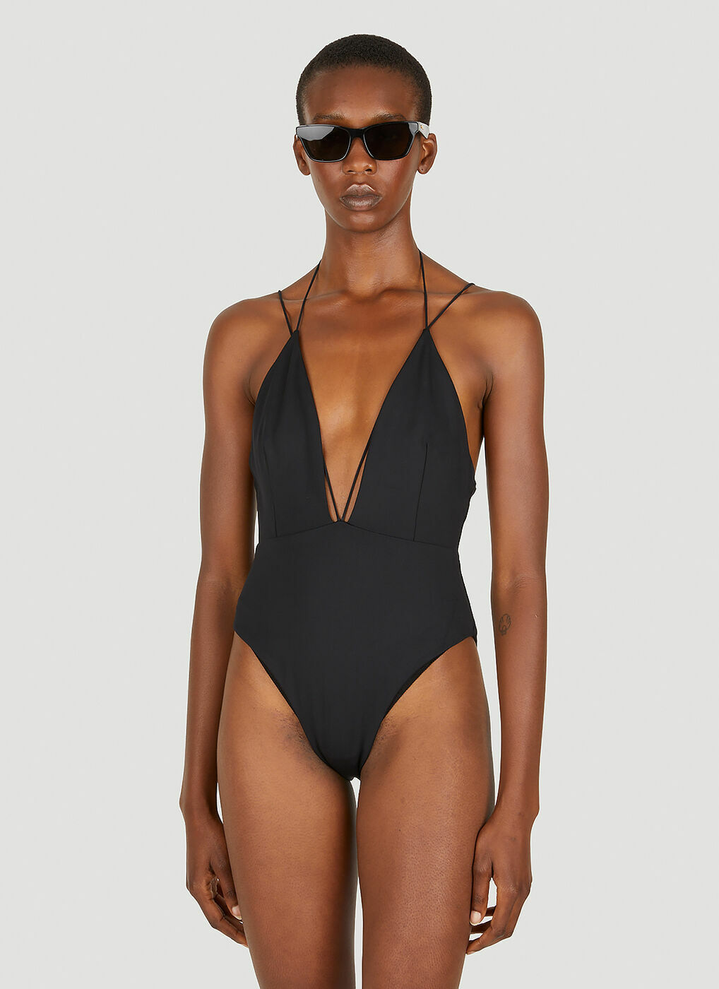 Jagger Plunge Swimsuit in Black Ziah