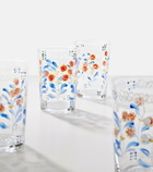 Cabana Marmara set of 2 floral glass tumblers