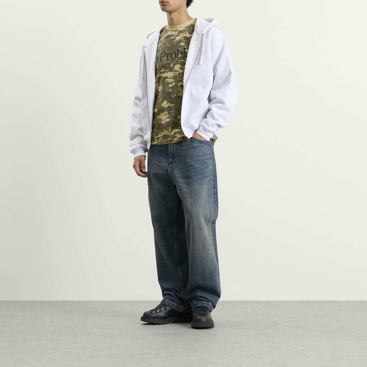 No Problemo Forest Waffle LS T-Shirt in Sand