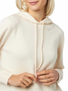 MC2 Saint Barth Woman Off White Knitted Hoodie With St. Barth Embroidery