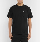 Sacai - Dr Woo Embroidered Cotton-Jersey T-Shirt - Black