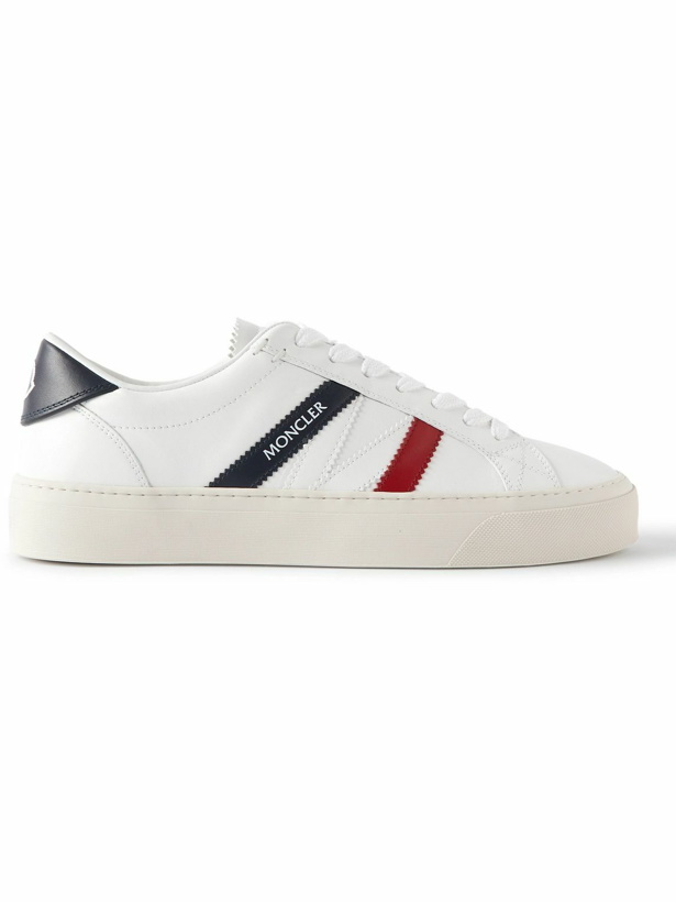 Photo: Moncler - Monaco M Striped Leather Sneakers - White