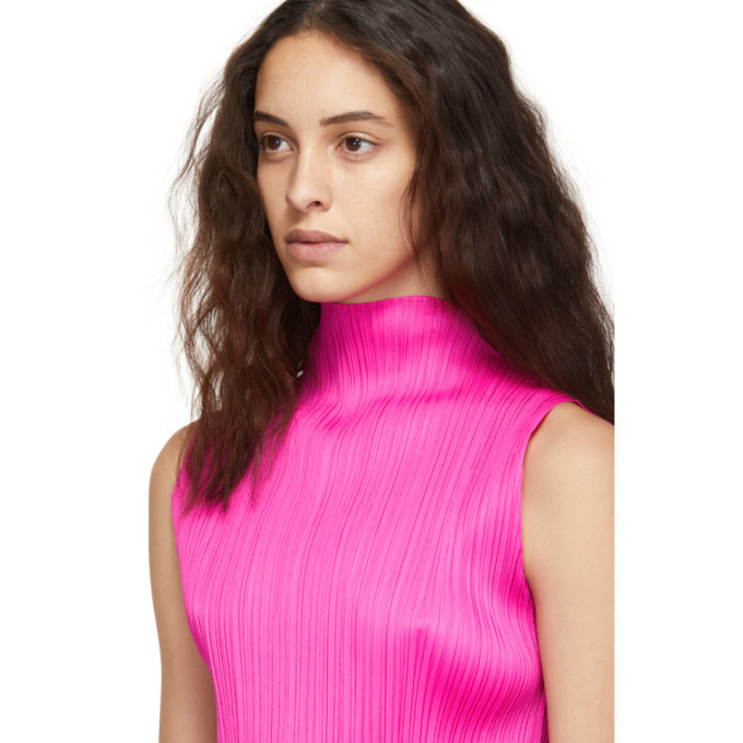 Pleats Please Issey Miyake Pink Mist July Turtleneck