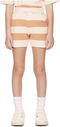 Daily Brat Kids Brown & White Striped Shorts