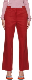 JW Anderson Red Straight-Leg Trousers
