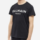 Balmain Men's Classic Fit Foil T-Shirt in Black/Silver