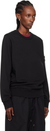 Stone Island Black 6100060 Organic Cotton Fleece Sweatshirt