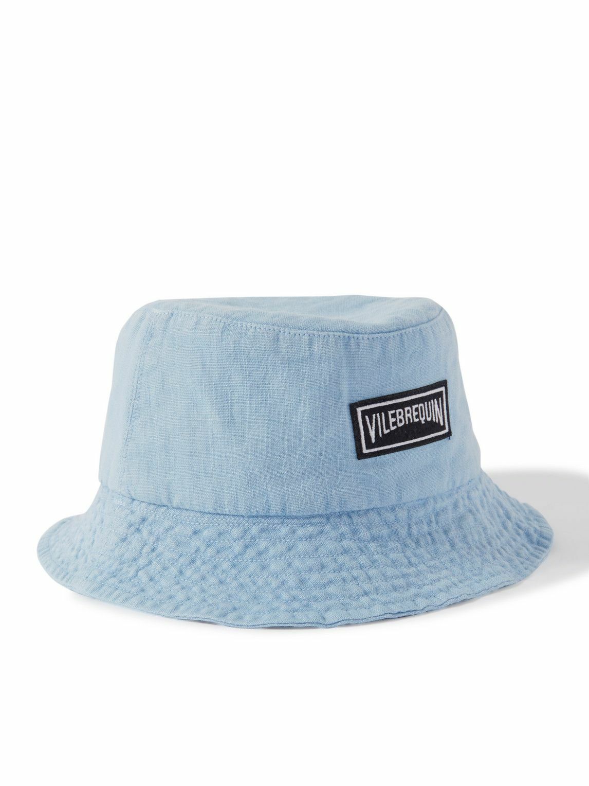 Vilebrequin - Logo-Appliquéd Linen Bucket Hat - Blue Vilebrequin