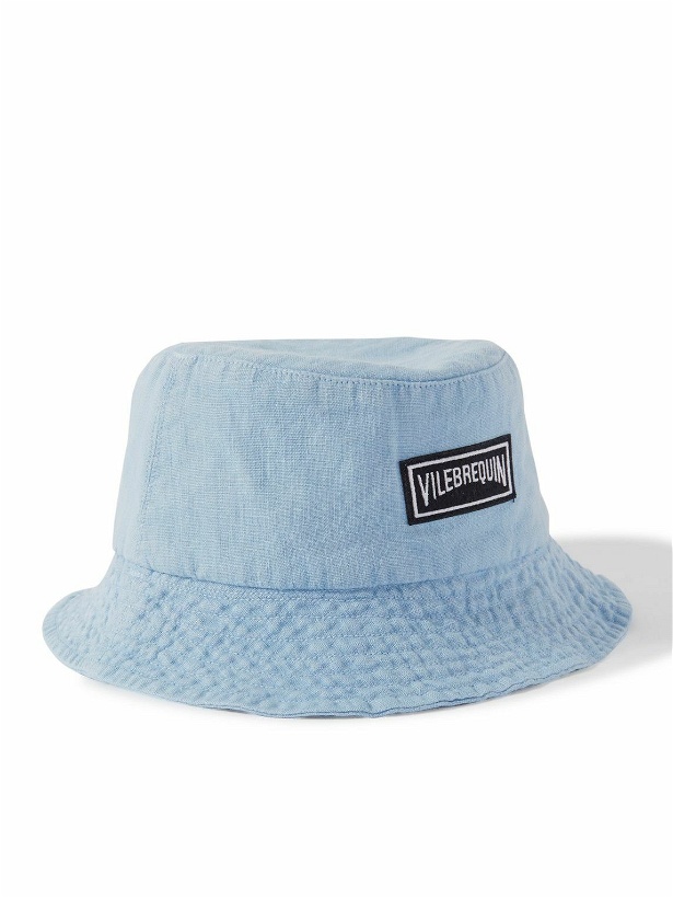 Photo: Vilebrequin - Logo-Appliquéd Linen Bucket Hat - Blue
