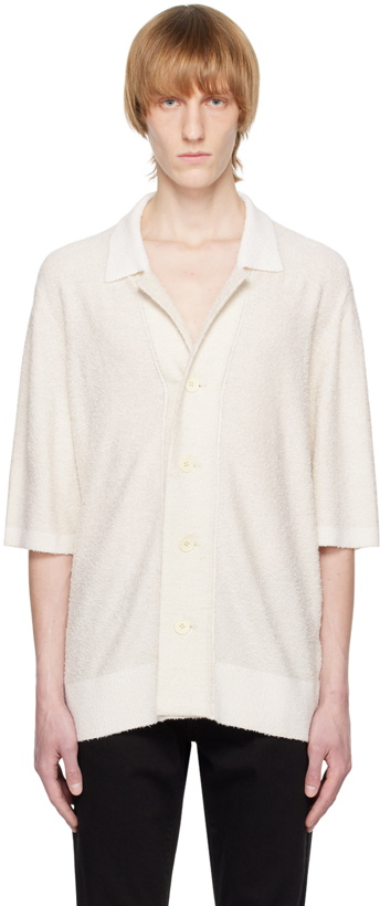 Photo: ZEGNA Off-White Buttoned Shirt