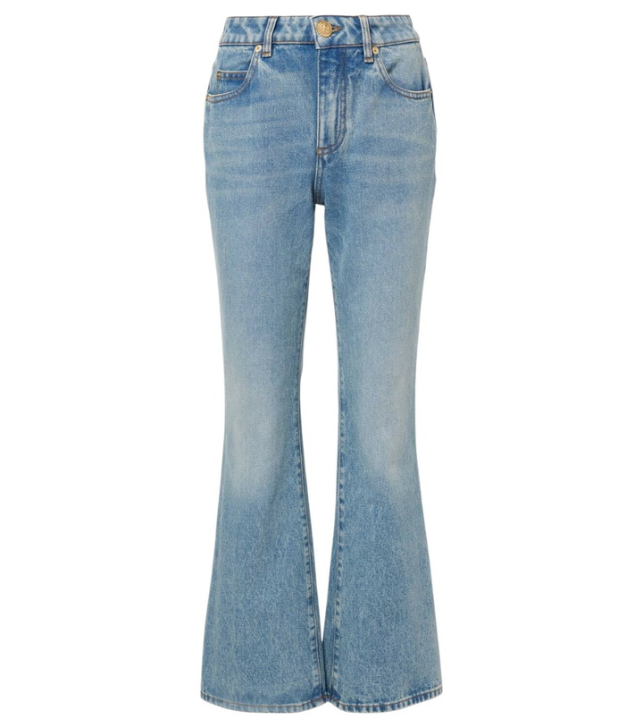Photo: Balmain Low-rise bootcut jeans