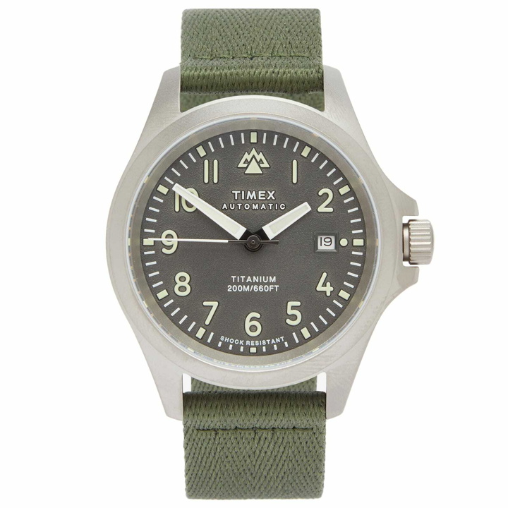 Photo: Timex Expedition North Titanium Automatic 41mm Watch in Olive 