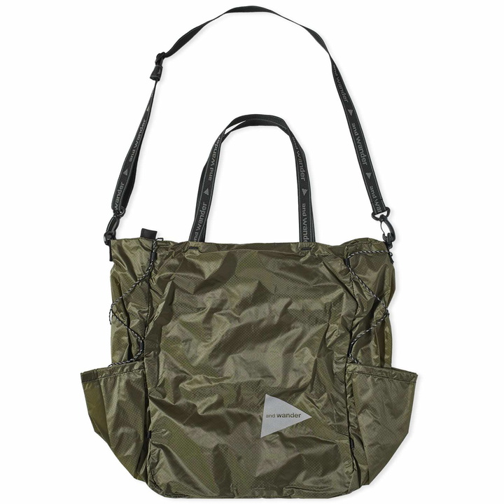 Photo: And Wander Men's Sil Tote Bag in Khaki