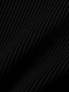 S.N.S. Herning - Fender Ribbed Virgin Wool Half-Zip Sweater - Black