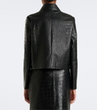 Arma Emy croc-effect leather jacket