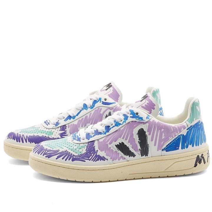 Photo: Marni x Veja V10 Low Top Sneakers in Orchid/Black