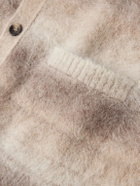 Corridor - Striped Brushed Alpaca-Blend Cardigan - Brown