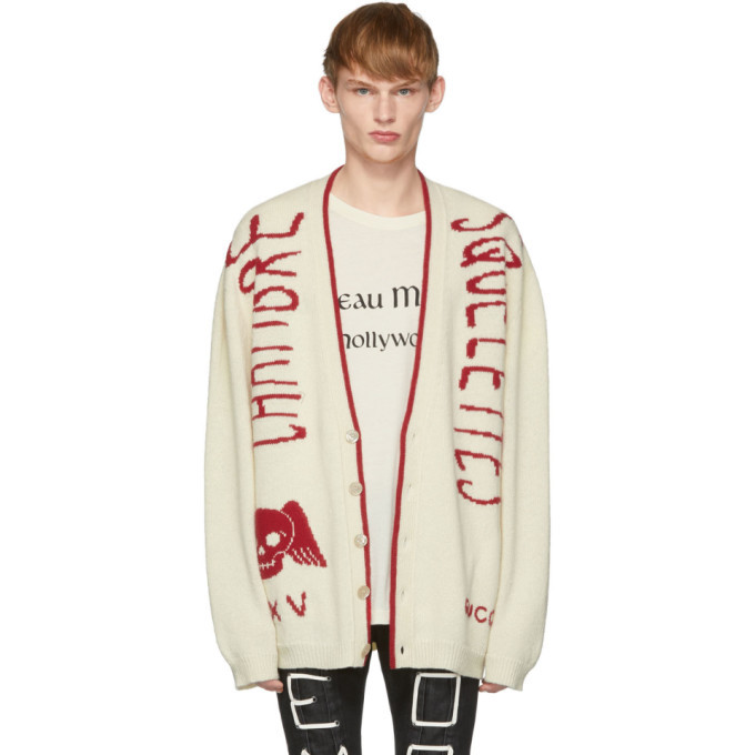 Photo: Gucci Off-White Knit Skull Cardigan