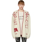 Gucci Off-White Knit Skull Cardigan