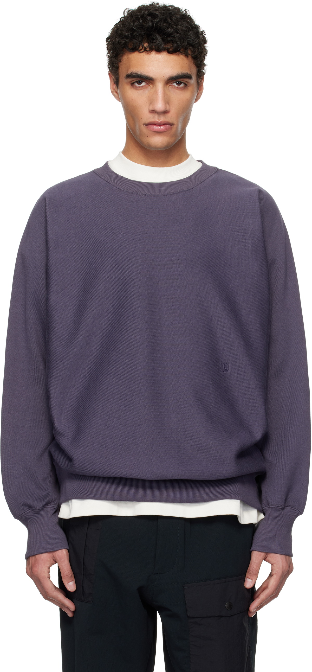 Nanamica Men's ALPHADRY Crew Sweat in Navy Nanamica