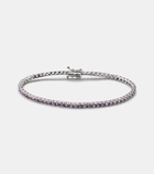 Roxanne First 14kt white gold tennis bracelet with sapphires