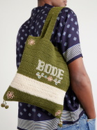 BODE - Marsh Embellished Crocheted Cotton Tote Bag