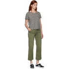 Amo Black and White Striped Twist T-Shirt