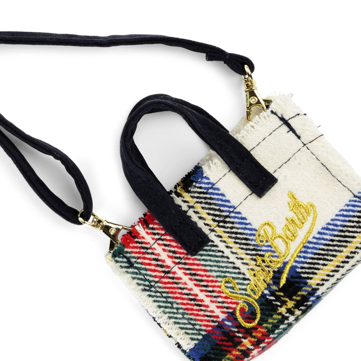 MC2 Saint Barth Wooly Key Holder With Tartan Print