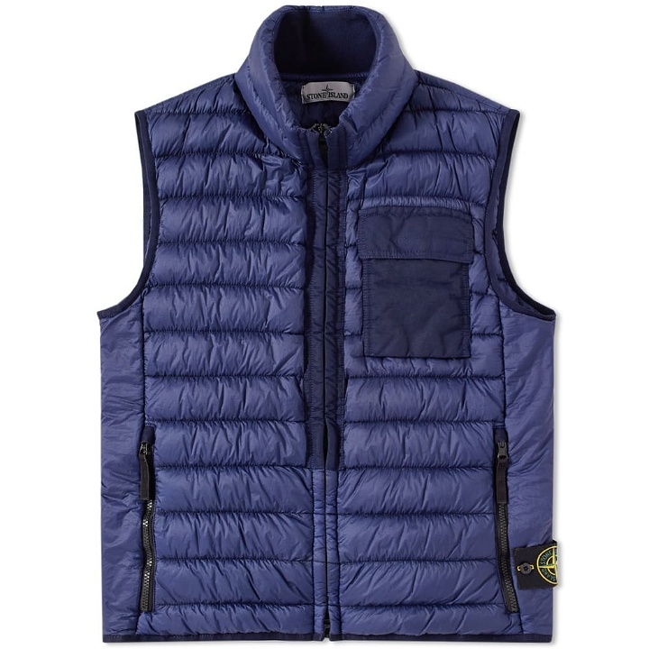 Photo: Stone Island Garment Dyed Down Filled Gilet Blue