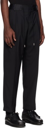 sacai Black Drawstring Trousers