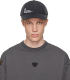 AAPE by A Bathing Ape Black Distressed Logo Cap